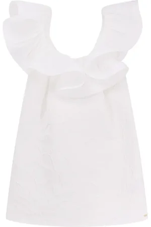Elisabetta Franchi Dames, Blouses & Shirts, Wit, Maat: L Katoen