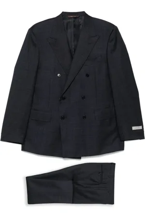 CANALI Heren, Pakken, Blauw, Maat: XL Zijde