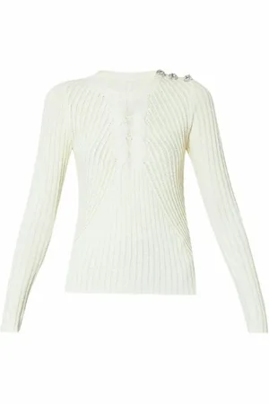 Liu Jo Dames, Truien, Wit, Maat: XL