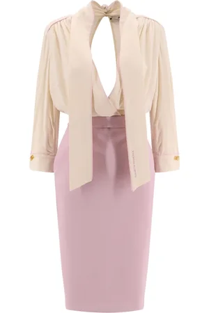 Elisabetta Franchi Dames, Jurken, Paars, Maat: 2XL Viscose