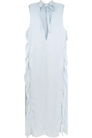 Jil Sander Dames, Jurken, Blauw, Maat: M Viscose