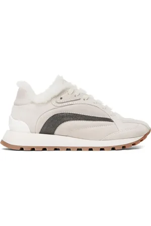 Brunello Cucinelli Dames, Schoenen, Grijs, Maat: 36 EU Suède