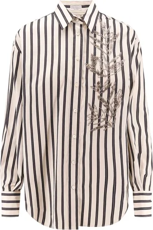 Brunello Cucinelli Dames, Blouses & Shirts, Veelkleurig, Maat: M Katoen