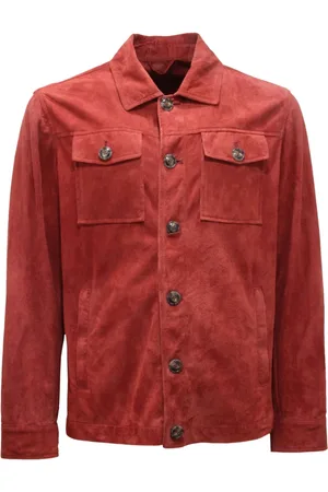 BARBA Heren, Jassen, Rood, Maat: XL Suède