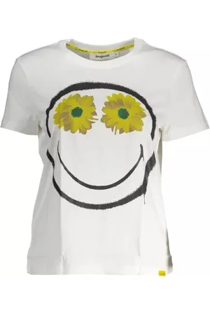 Desigual Dames, Tops, Wit, Maat: 2XL Katoen
