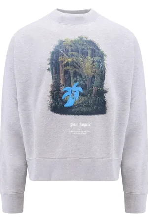 Palm Angels Heren, Sweatshirts & Hoodies, Grijs, Maat: XL Katoen
