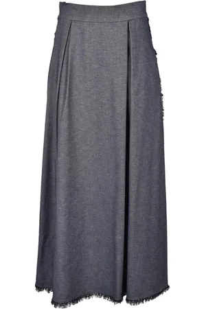 Max Mara Dames, Rokken, Blauw, Maat: M Katoen