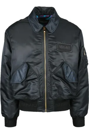 VERSACE Heren, Jassen, Zwart, Maat: L Polyamide