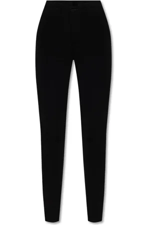 Saint Laurent Dames, Broeken, Zwart, Maat: M Viscose