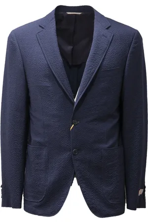 CANALI Heren, Jassen, Blauw, Maat: L Wol