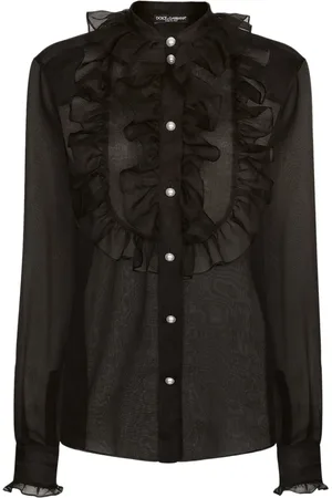 Dolce & Gabbana Dames, Blouses & Shirts, Zwart, Maat: S Zijde