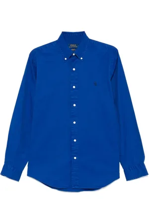 Ralph Lauren Heren, Overhemden, Blauw, Maat: L Katoen