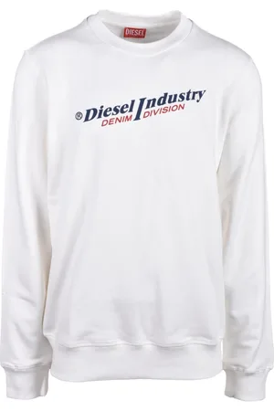 Diesel Heren, Sweatshirts & Hoodies, Wit, Maat: S Katoen