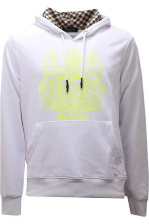 Aquascutum Heren, Sweatshirts & Hoodies, Wit, Maat: L Katoen