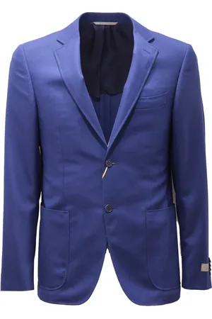 CANALI Heren, Jassen, Blauw, Maat: M Wol