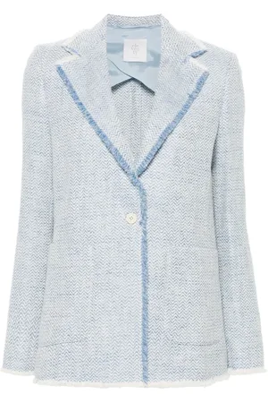 ELEVENTY Dames, Jassen, Blauw, Maat: M Katoen