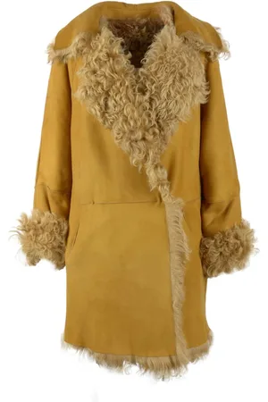 Alberta Ferretti Dames, Mantels, Bruin, Maat: 3XL Leer