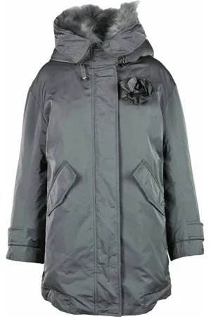 ERMANNO SCERVINO Dames, Mantels, Grijs, Maat: S Poliester