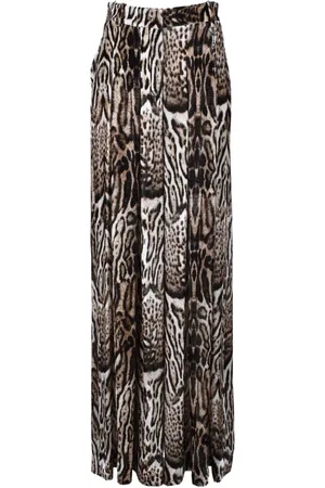 Roberto Cavalli Dames, Broeken, Bruin, Maat: S Zijde