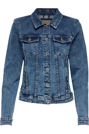 ONLY Dames, Jassen, Blauw, Maat: 2XL Denim