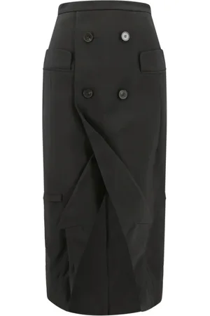Alexander McQueen Dames, Rokken, Zwart, Maat: S Wol