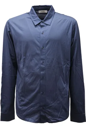 ALPHA STUDIO Heren, Overhemden, Blauw, Maat: 2XL Katoen