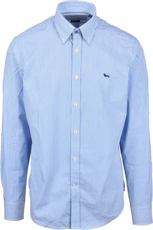 HARMONT&BLAINE Heren, Overhemden, Blauw, Maat: XL Katoen