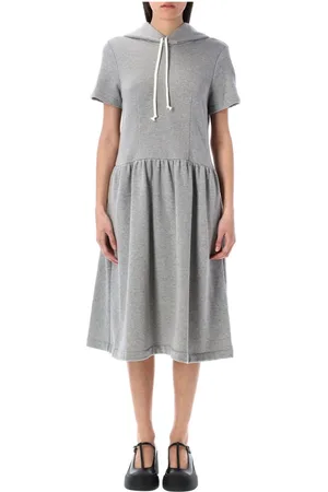 Comme des Garçons Dames, Jurken, Grijs, Maat: M Katoen