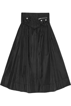 Ganni Dames, Rokken, Zwart, Maat: L Nylon
