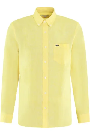 Lacoste Heren, Overhemden, Geel, Maat: 3XL