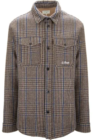MC2 SAINT BARTH Heren, Overhemden, Bruin, Maat: 2XL Wol