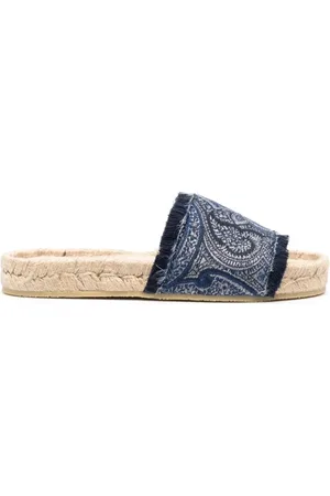 Etro Dames, Schoenen, Blauw, Maat: 36 EU Linnen