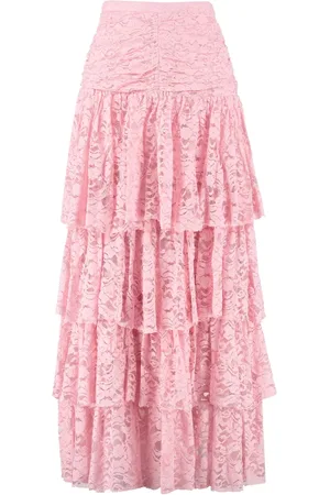 LOVESHACKFANCY Dames, Rokken, Roze, Maat: 2XS Katoen