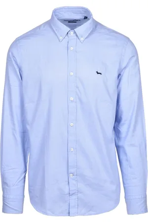 HARMONT&BLAINE Heren, Overhemden, Blauw, Maat: L Katoen