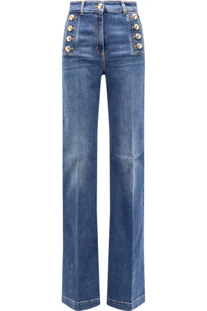 Elisabetta Franchi Dames, Jeans, Blauw, Maat: W30 Katoen