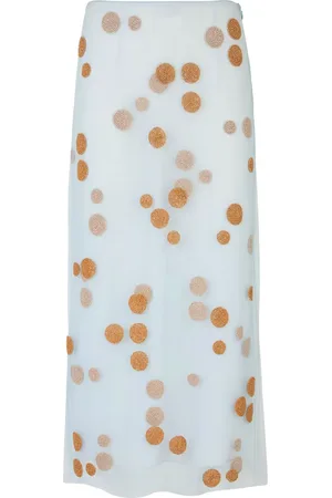 Fendi Dames, Rokken, Blauw, Maat: XS Polyamide