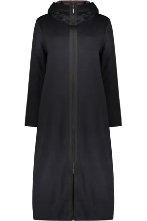 MOORER Dames, Mantels, Blauw, Maat: XL Wol