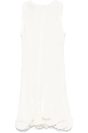 Msgm Dames, Jurken, Wit, Maat: 2XS Katoen
