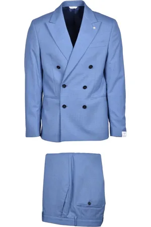 Manuel Ritz Heren, Pakken, Blauw, Maat: L Wol