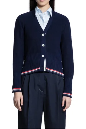 Thom Browne Dames, Truien, Blauw, Maat: M Katoen