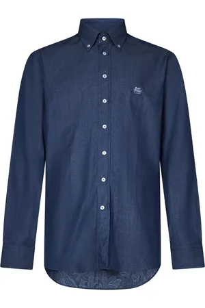 Etro Heren, Overhemden, Blauw, Maat: 3XL Katoen