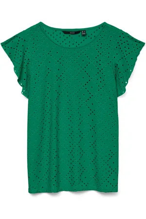 VERO MODA Dames, Blouses & Shirts, Groen, Maat: M