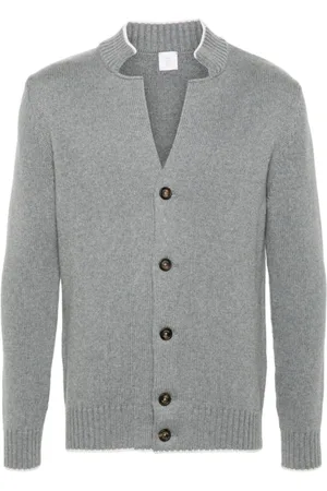 ELEVENTY Heren, Truien, Grijs, Maat: XL Wol