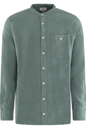 Woolrich Heren, Overhemden, Groen, Maat: L Linnen