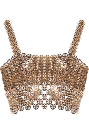 Paco rabanne Dames, Tops, Bruin, Maat: S