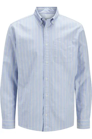 JACK & JONES Heren, Overhemden, Blauw, Maat: L