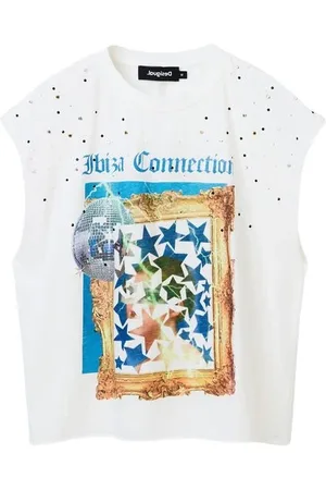 Desigual Dames, Tops, Wit, Maat: L Katoen