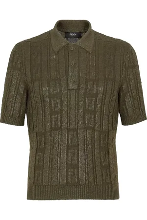 Fendi Heren, Tops, Groen, Maat: M Wol