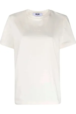 Msgm Dames, Tops, Wit, Maat: M Katoen