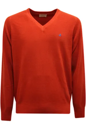 BROOKSFIELD Heren, Truien, Oranje, Maat: M Wol